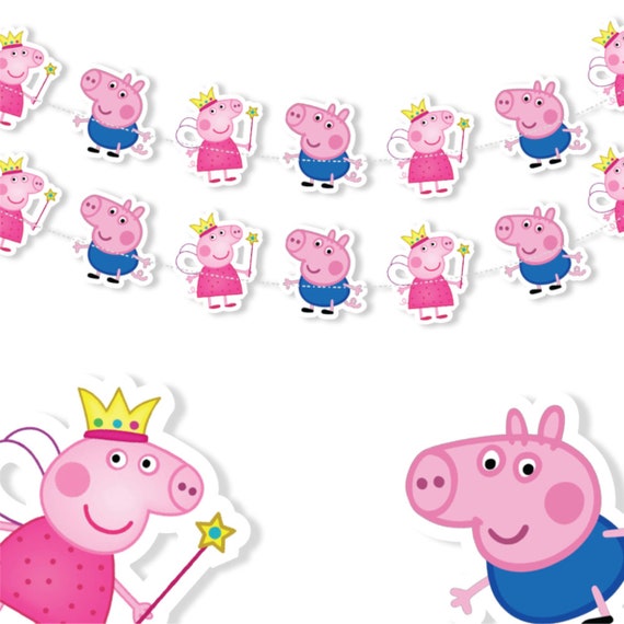 Peppa Pig Garland Birthday Party Decoration Peppapig Garland Etsy