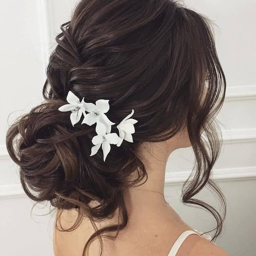 Floral Wedding Hairpiece Bridal Hair Accessories Bridal Etsy