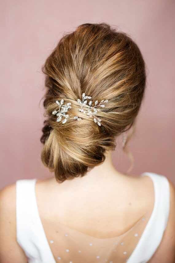 Wedding Crystal Hair Pins Art Deco Wedding Hair Pins Bridal Etsy
