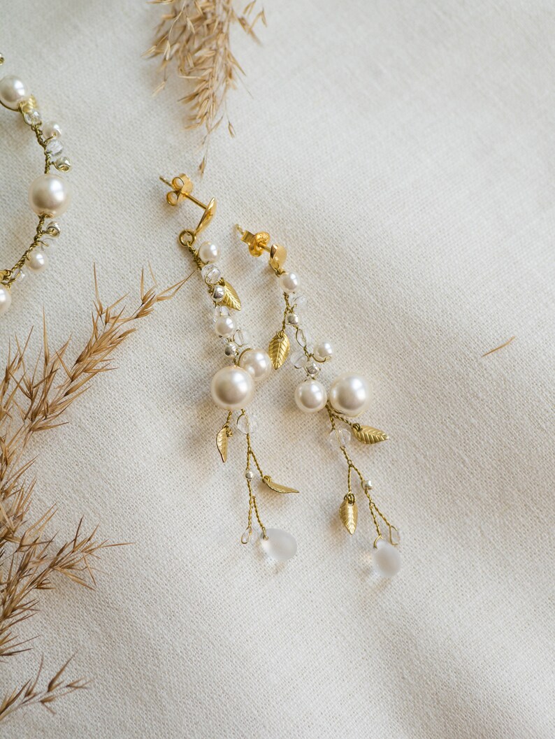 Boho Bridal Jewelry Boho Wedding Jewellery Wedding Earrings Etsy