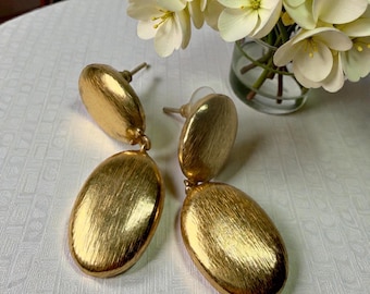 Gold Plated Hypoallergenic Brass Earrings with Minimal Design