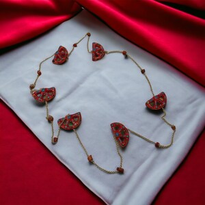 Collier sicilien, collier de perles, collier avec pendentif interchangeable, collier avec céramique Caltagirone