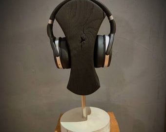 Headphone Stand Black Oak Edition