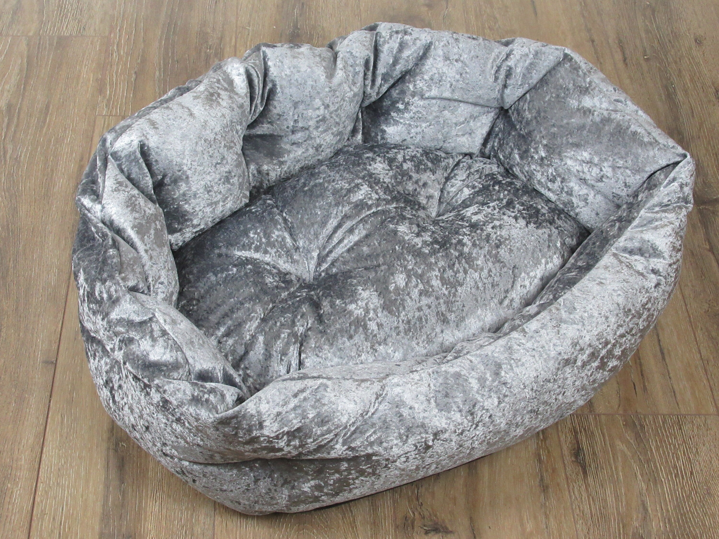 Crushed velvet cat bed sales