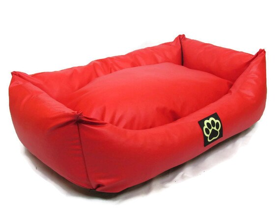 pleather dog bed