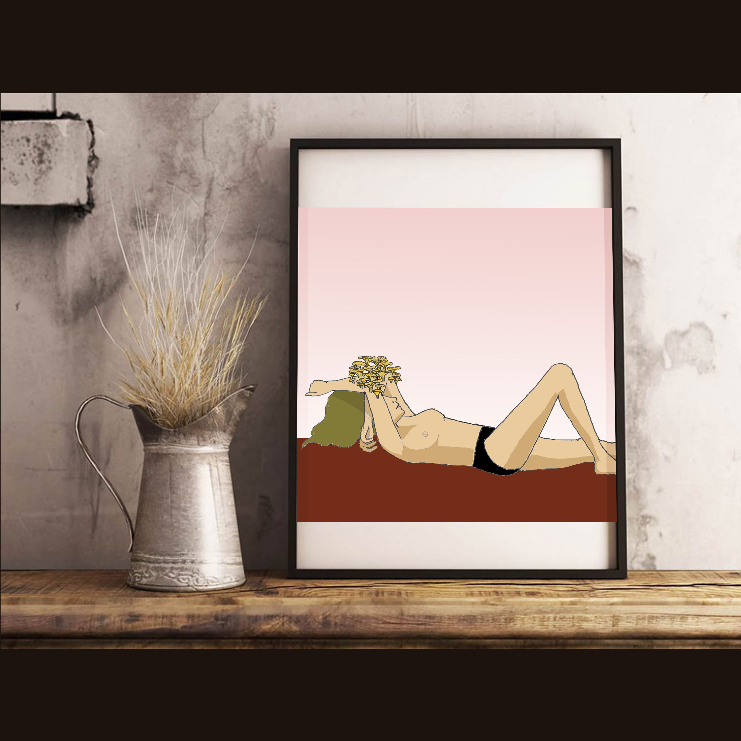 Affiche A3 Femme Allongée