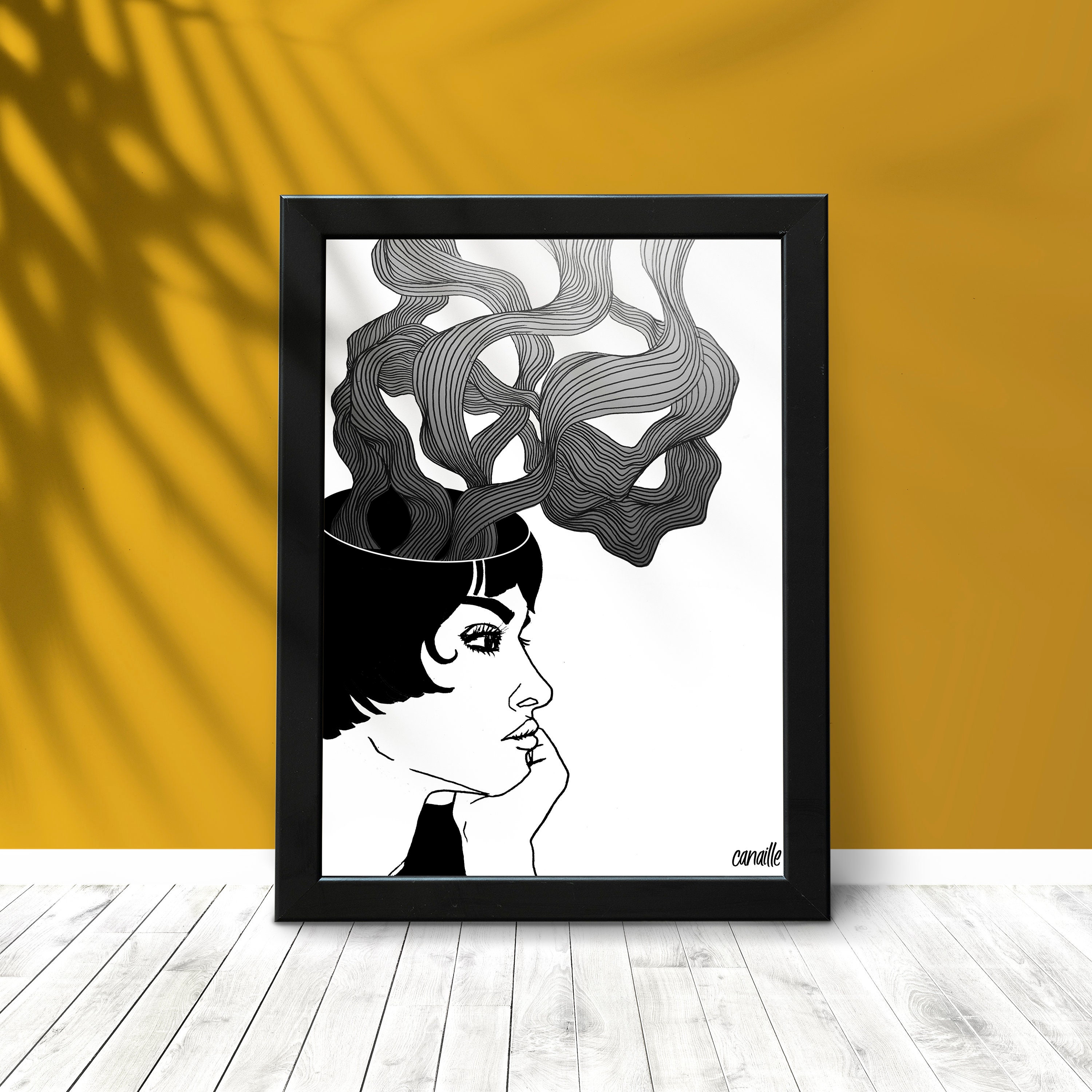 Affiche Illustration Noir et Blanc