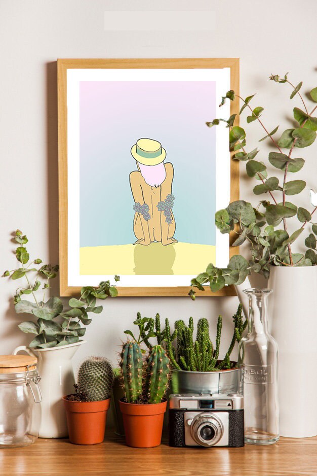 Affiche A3 Femme Plage