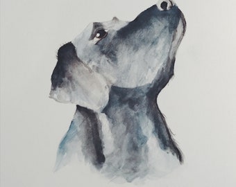 Labrador Dog Aquarell Watercolor, A4 Print