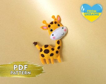felt giraffe pattern free