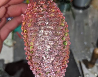 Gold fumed pine cone ornaments