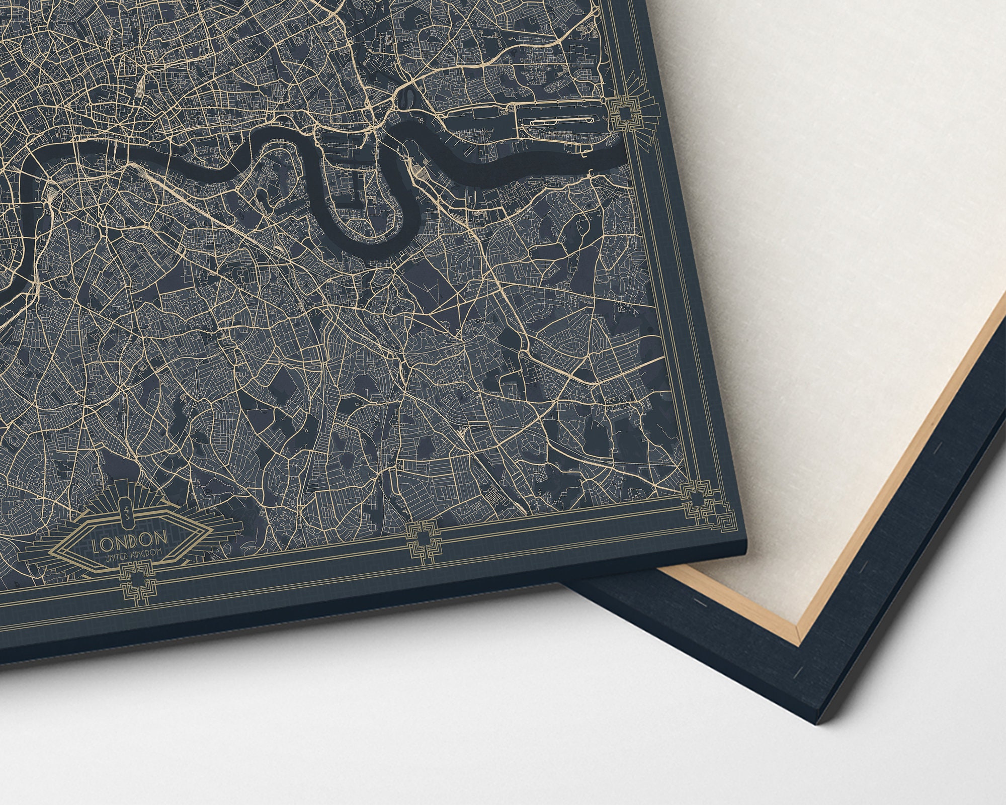 LONDON England Canvas Print Map Wall Art Canvas City Map Dark | Etsy
