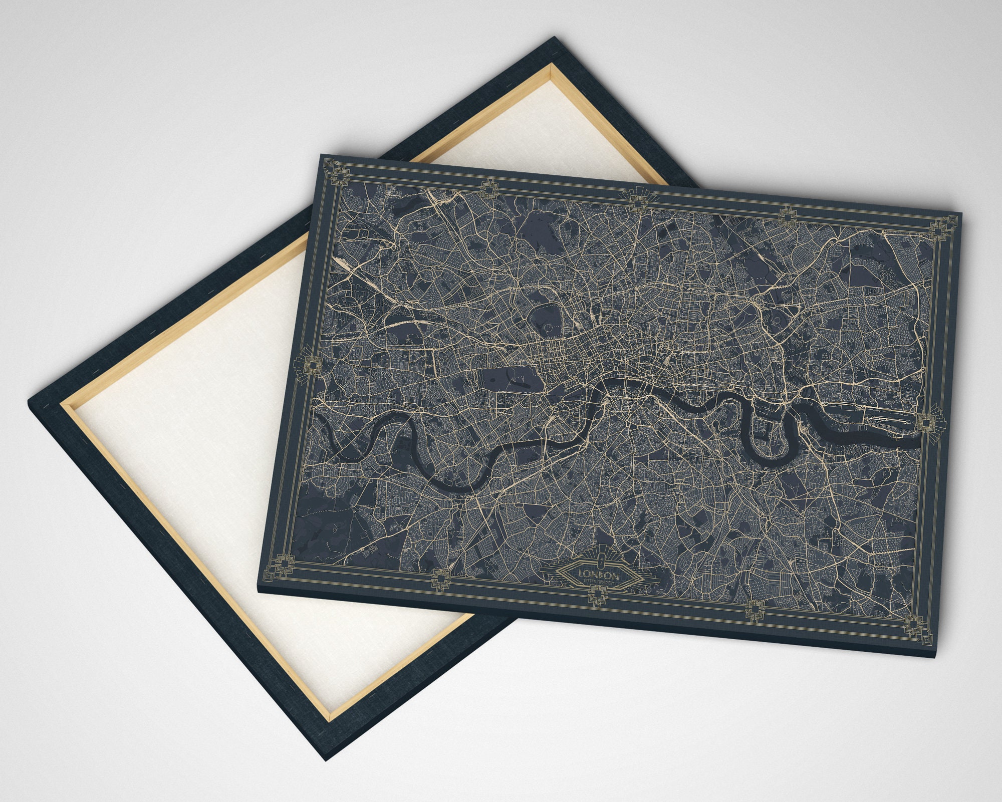LONDON England Canvas Print Map Wall Art Canvas City Map Dark | Etsy