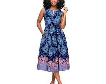 blue print bridesmaid dress Floor Length Blue Mismatched Floral Bridesmaid Dress Printed  MyChicDress