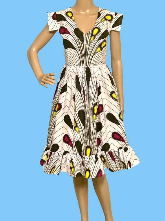 Peacock african print dresses discount