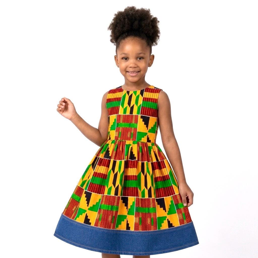 Girl Kente Dress - Etsy Girl Kente Dress - Etsy