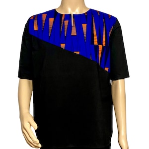 Handmade African Print Men’s Shirt, Authentic African Wax Print Dashiki Shirt, Unique African Print Men’s Top, African Print Men’s Shirt