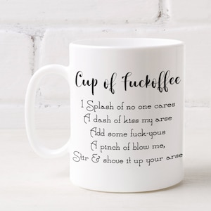 Fuckoffee Coffee Mug| Middle Finger Funny Coffee Mug| Perfect for Coffee/Tea Loverrs