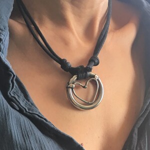 Women Necklace, Women Chocker, Adjustable Boho Pemdant, Heart pendant, Heart Necklace, Fashion Jewelry, Gift for Her