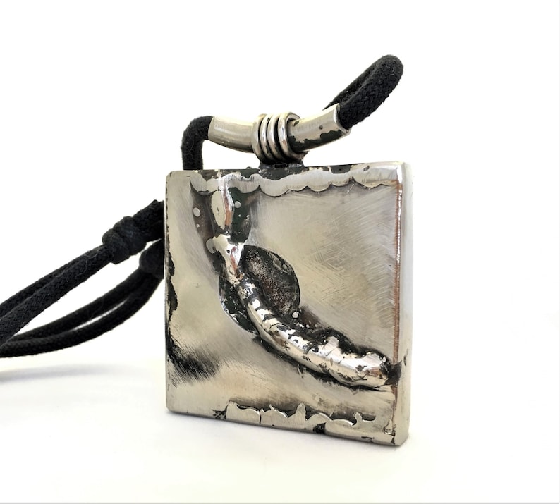 Women Pendant Large Square Pendant Art Necklace Modern Jewelry Gift For Wom\u0435n Girlfriend Gift For Her