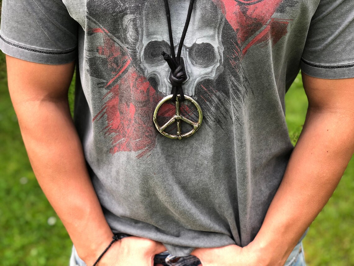 Mens Necklace Hippie Jewelry Stainless Steel Hippie Etsy