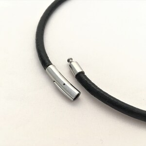Circle Necklace Women Pendant Large Circle Necklace for Women Leather Cord Jewelry Boho Necklace Gift for Her image 5