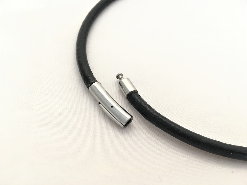 Circle Necklace Women Pendant Large Circle Necklace for Women Leather Cord Jewelry Boho Necklace Gift for Her image 5