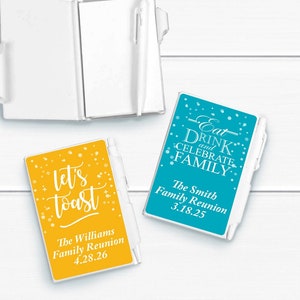 12 pcs  Family Reunion Personalized Notebook - Family or Relatives Reunion Favors - MAE135-U - Reunion Notebook Party Favors