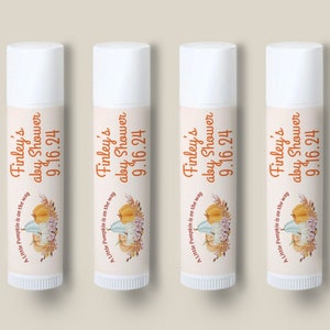 12 pcs   A Little Pumpkin Is On The Way Personalized Tube Lip Balm Favors - Baby Shower Tube lip Balm Favors MAE123-N2, Baby Shower Favors