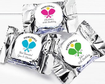 Pickleball Party Favors, Set of 50, Pickleball Personalized York Peppermint Patties, York Peppermint Patties Party Favors MAE144