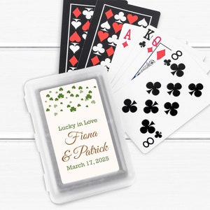 10 pcs  Irish Shamrock Confetti Personalized Playing Cards - MAE109-T Wedding Playing Cards Party Favors