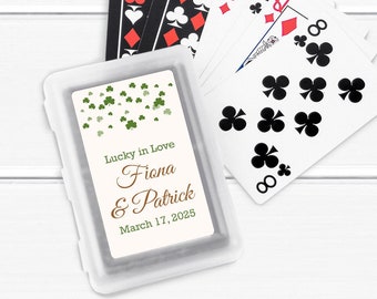 12 pcs  Irish Shamrock Confetti Personalized Playing Cards - MAE109-T Wedding Playing Cards Party Favors