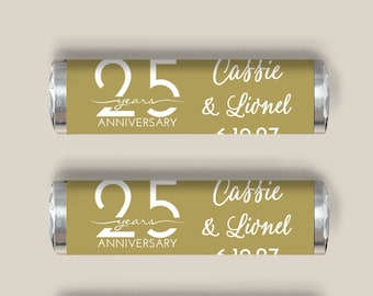 12 pcs Anniversary Personalized Breath Saver Favors - Personalized Wedding Favors - MAE71-Z Anniversary Favors