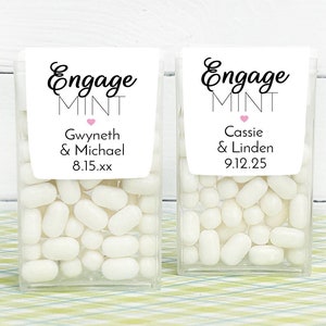 Engage Mint Bulk Set of 12 Personalized Tic Tacs Mint Candy Party Favors  MAE832ZE-G, Engagement Party Favors