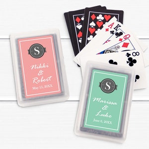 Wedding Favors, 10 pieces Monogram Personalized Playing Cards Favors, Wedding  Playing Cards Party Favors