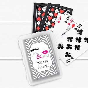 Wedding Favors, 10 pcs Mr. & Mrs. Personalized Playing Cards Favors, Wedding  Playing Cards Party Favors JM1194-F