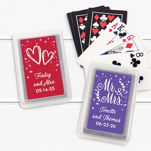 Set of 10 Wedding Personalized Playing Cards, Wedding Party Favors Playing Cards MAE68