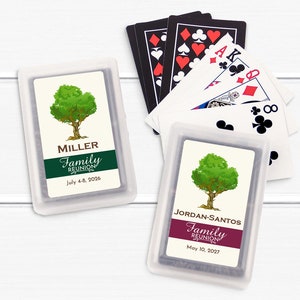Family Reunion Favors, Set of 10, Family Reunion Personalized Playing Cards Favors, Playing Cards Party Favors MAE141