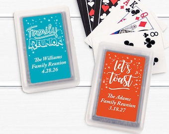 10 pcs  Family Reunion Personalized Playing Cards for Reunion Favors - MAE135-T- Playing Cards Family Reunion Party Favors