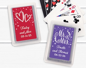 Set of 10 Wedding Personalized Playing Cards, Wedding Party Favors Playing Cards MAE68