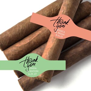 Thank You Favors Set of 15, Thank You Personalized Cigar Stickers Bands, Cigar Sticker Favors MAE131-S   Party Favors