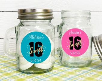 Personalized 30th Birthday Mini Mason Jar Favors - Set of 18 - Etsy