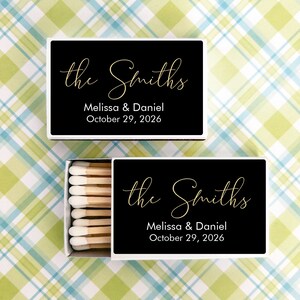 Wedding BULK Matches Set of 50, Last Name Personalized Matches, Matchboxes Wedding Party Favors, Celebration Matches MAE81256W