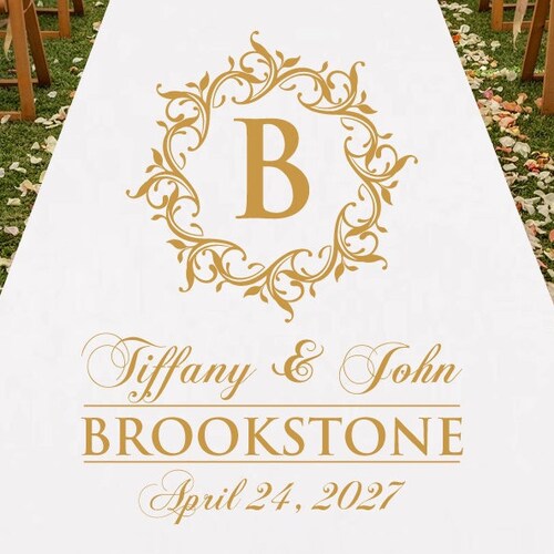 Custom Personalized Aisle Runner Wedding Aisle Runner Etsy