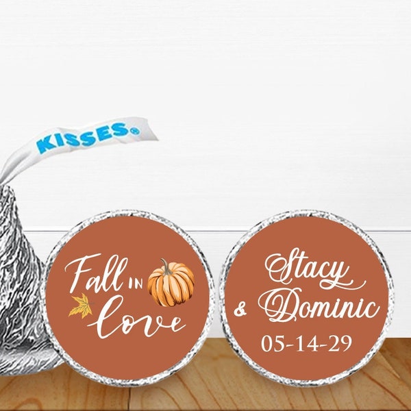 106 pcs  Fall  Personalized Hershey Kisses Stickers Favors - Stickers Favors - MAE93-E - Labels Only - Wedding Favors Stickers