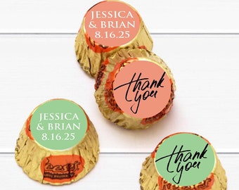 Party Favors Set of 50, Thank You Personalized Resse Peanut Butter Favors, Party Favors Labels for REESE’S Peanut Butter Chocolate MAE131