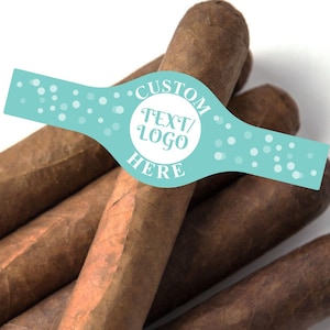 15 pcs  Logo Personalized Cigar Stickers Favors Personalized Party Favors - MAEBase-S - Corporate Party Favors