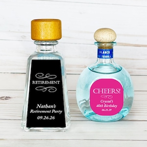 16 PIECES  Your Own Text Personalized For Don Julio or 1800 Silver Tequila Favor Stickers | MAE20 | Stickers Only Bottles are Excluded