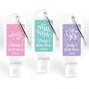 Set of 12 Miss to Mrs Bridal Shower Personalized SF30 Sunscreen with Carabiner 30ml, Affordable Bachelorette Party Favors MAE69