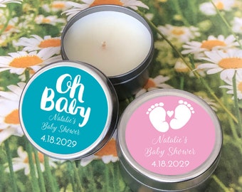 candle party favors for baby shower